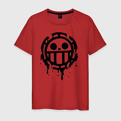 Мужская футболка One Piece знак черной краской