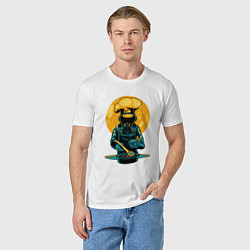 Футболка хлопковая мужская Космонавт Повар, цвет: белый — фото 2