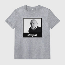 Футболка хлопковая мужская Ладно, цвет: меланж