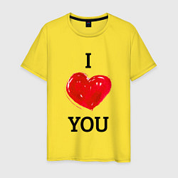 Мужская футболка I LOVE YOU HEART Z