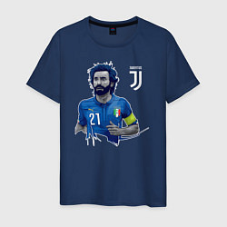 Футболка хлопковая мужская Andrea Pirlo, цвет: тёмно-синий