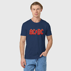Футболка хлопковая мужская ACDC, цвет: тёмно-синий — фото 2