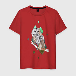 Мужская футболка Owl rhombus
