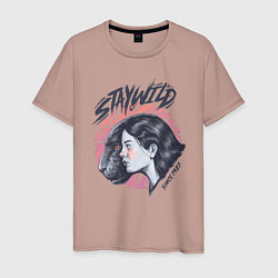 Мужская футболка Девушка - пантера StayWild