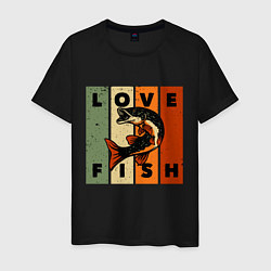 Мужская футболка Love fish Люблю рыбу
