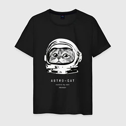 Мужская футболка ASTRONAUT CAT КОТ КОСМОНАВТ