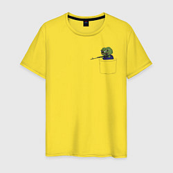 Футболка хлопковая мужская Pepe sniper, цвет: желтый