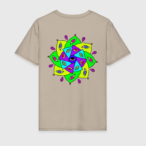 Мужская футболка Eyeflower bright / Миндальный – фото 2