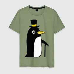 Мужская футболка Пингвин в шляпе
