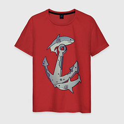 Мужская футболка Sharks around the anchor