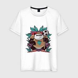 Мужская футболка Панда Король Panda King