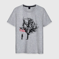 Мужская футболка Человек раскрашивает дерево