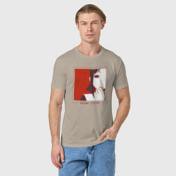 Футболка хлопковая мужская Kaguya How Cute, цвет: миндальный — фото 2