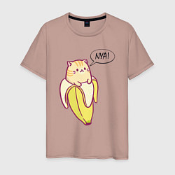Мужская футболка Кот в банане