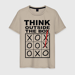 Мужская футболка THINK OUTSIDE THE BOX