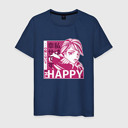 Мужская футболка Happy Sad Anime Girl Kanji