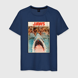 Мужская футболка Jaws beach poster