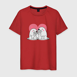 Мужская футболка Влюбленные моржи