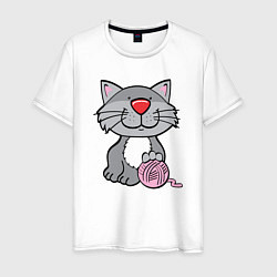 Мужская футболка Smiling Cat