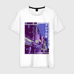 Мужская футболка Neon Asian Street Vaporwave
