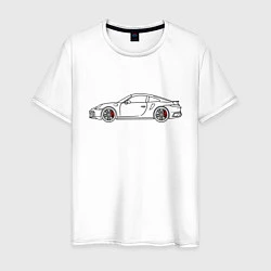Мужская футболка Porsche 911 Tubro S