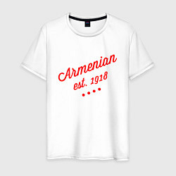 Футболка хлопковая мужская Armenian 1918, цвет: белый