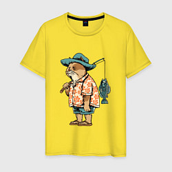 Мужская футболка Кот рыбак