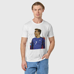 Футболка хлопковая мужская Antoine Griezmann, цвет: белый — фото 2