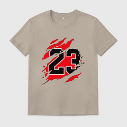 Футболка хлопковая мужская Bulls 23, цвет: миндальный