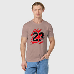 Футболка хлопковая мужская Bulls 23, цвет: пыльно-розовый — фото 2