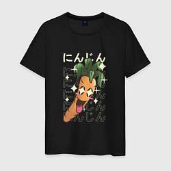 Мужская футболка Японская кавайная морковка