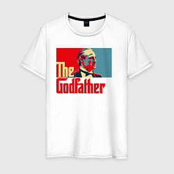 Футболка хлопковая мужская Godfather logo, цвет: белый