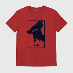 Футболка хлопковая мужская Love Death And Robots Доброй охоты, цвет: красный