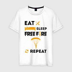 Мужская футболка Eat Sleep Replay Free Fire