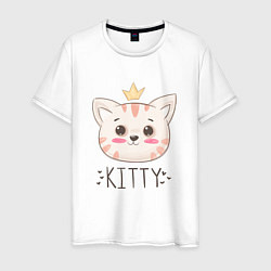 Мужская футболка Котик в короне Kitty