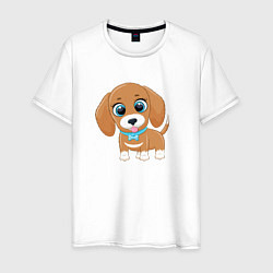 Мужская футболка Собачка с бантиком