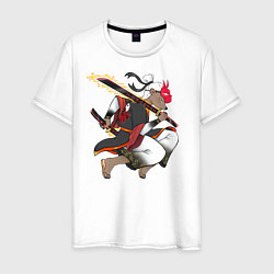Мужская футболка Honey badger samurai