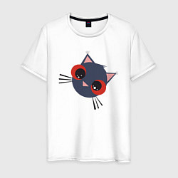 Мужская футболка Усатый котик
