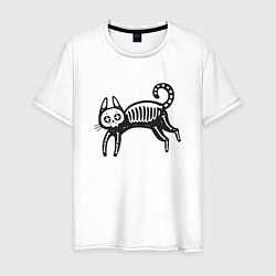 Мужская футболка Skeleton Cat