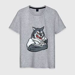 Мужская футболка Серый волк