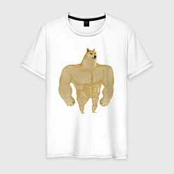 Мужская футболка Мем собака качок DOGE