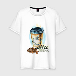 Мужская футболка Coffee break