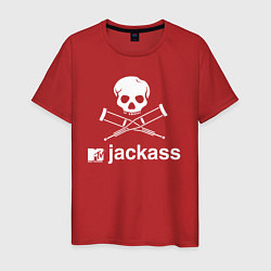 Футболка хлопковая мужская Jackass, цвет: красный