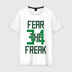 Футболка хлопковая мужская Fear The Freak 34, цвет: белый