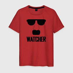 Футболка хлопковая мужская Шпион Watcher, цвет: красный