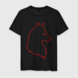 Мужская футболка Неоновый волк
