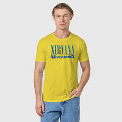 Футболка хлопковая мужская Nirvana Нирвана Рок Rock, цвет: желтый — фото 2