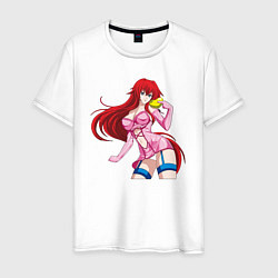 Мужская футболка Девушка красные волосы 18