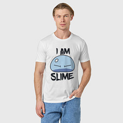 Футболка хлопковая мужская I AM SLIME, Я СЛИЗЬ, цвет: белый — фото 2