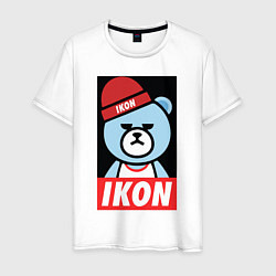 Футболка хлопковая мужская IKON YG Bear Dope, цвет: белый